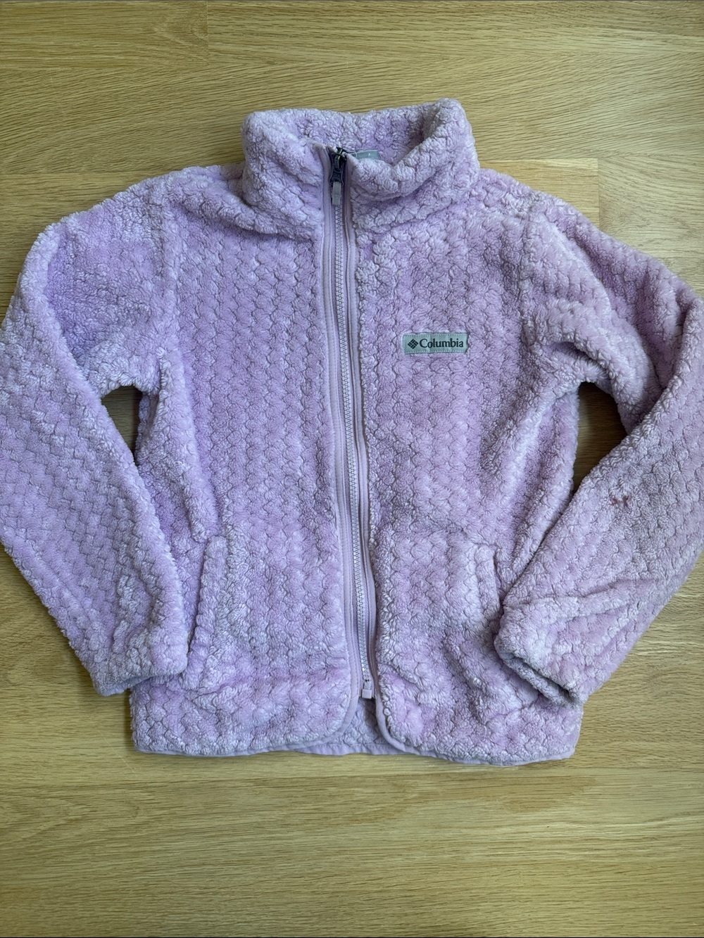 Columbia Light Lavender Plush Fleece Zip Jacket